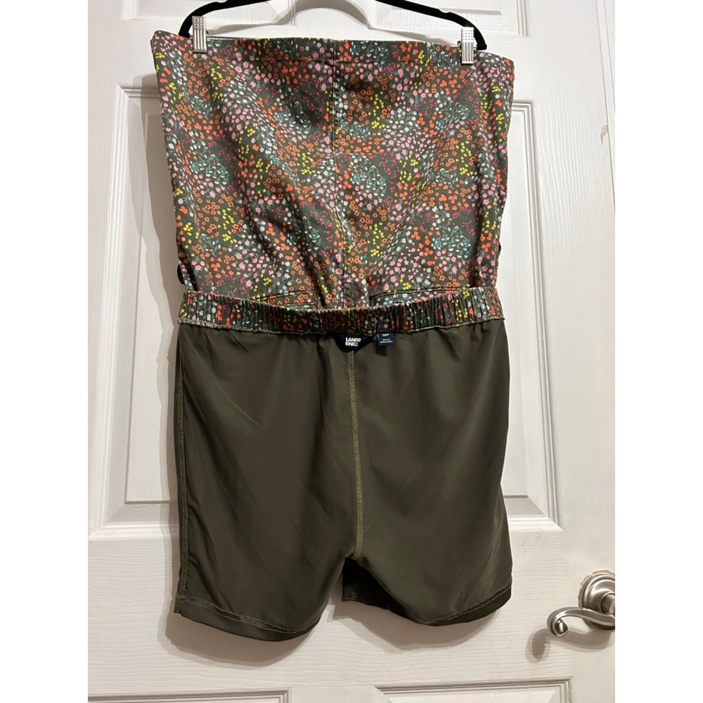 Lands' End Skort Women' 12P Calico Floral Green Cottagecore Country Girl Green - Picture 12 of 16